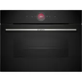 Bosch CBG7741B1 - Serie 8 - Compacte oven - 60 cm x 45 cm - Air Fry-functie: voor perfect en gezonde gefrituurde gerechten - Eenvoudig te reinigen met pyrolytische zelfreiniging - Home Connect