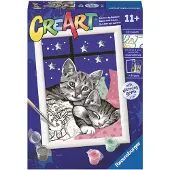 Ravensburger CreArt Sleepy Kitties - Schilderen op nummer voor kinderen
