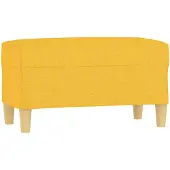 vidaXL Bankje 70x35x41 cm stof lichtgeel