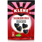 Klene Dropliefde Suikervrij 90 gr 12 zakjes
