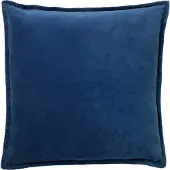 Dutch decor - CAITH - Sierkussen 50x50 cm - 100% katoen velvet - Insignia Blue - donkerblauw