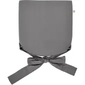 Dutch decor - JAVA - Stoelkussen 40x40 cm - met lint - Charcoal gray - antraciet