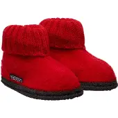 Bergstein Cozy pantoffel Rood Jongens/Meisjes Wol Effen - maat 28