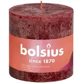 Bolsius Stompkaars Rustiek Shine Bordeaux 62 Uur D 10 H 10 Cm