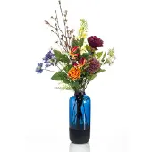 Driesprong Collection Zijdebloem boeket mix oranje/paars kunstplant excl. vaas