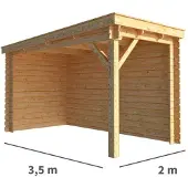 Warentuin Collection Overkapping Els-Ilse 200 cm bij 350 cm diep lessenaarsdak