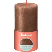 Bolsius Stompkaars Rustiek Shimmer Brons 85 Uur D 6,8 H 19 Cm