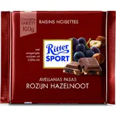 Ritter Sport Rittersport Rozijn Hazelnoot 12x