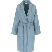 Casilin - Badjas voor Dames en Heren - Maat S - Sauna Wafelbadjas Voor Volwassen - Met riem - Katoen - Absorberend - Wasmachinebestendig - Blauw