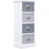 vidaXL Bijzetkast 35x30x90 cm paulowniahout