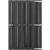 vidaXL Poort 100x150 cm HKC grijs
