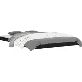 vidaXL Bedframe massief grenenhout zwart 120x190 cm