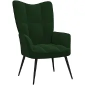 vidaXL Relaxstoel fluweel donkergoen