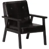 vidaXL Fauteuil echt leer zwart