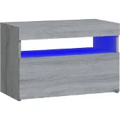 vidaXL Nachtkastje met LED-verlichting 60x35x40 cm grijs sonoma eiken