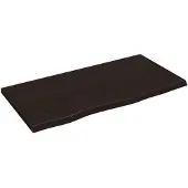 vidaXL Wandschap 80x40x2 cm behandeld massief eikenhout donkerbruin