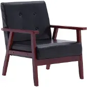 Super Merchant Fauteuil kunstleer zwart