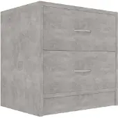 vidaXL Nachtkastje 40x30x40 cm bewerkt hout betongrijs
