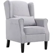 vidaXL Fauteuil stof lichtgrijs