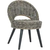 vidaXL Fauteuil kubu rattan zwart