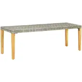 vidaXL Tuinbank 80 cm poly rattan grijs