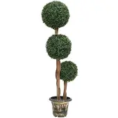 vidaXL Kunstplant met pot buxus bolvorming 119 cm groen