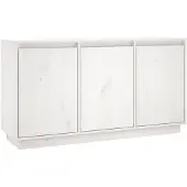 vidaXL Dressoir 111x34x60 cm massief grenenhout wit