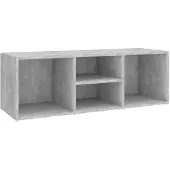 vidaXL Schoenenopbergbank 102x35x35 cm bewerkt hout betongrijs