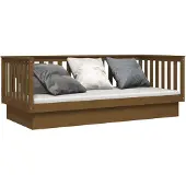 vidaXL Dagbed, honingbruin, 80x200 cm, massief grenenhout