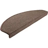 vidaXL Trapmatten 10 st 65x24x4 cm Koffiebruin Halfrond Groot