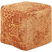Beliani SANAWAN - Poef-Bruin-Viscose