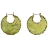 Behave - Oorbellen - Oorringen - Schelp - Groen Goudkleur - 3.5cm doorsnede