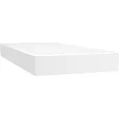 vidaXL Pocketveringmatras 100x200x20 cm kunstleer wit