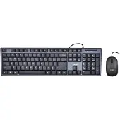 IBox IKMS606 toetsenbord en muis, inclusief USB-kabel, QWERTY-indeling, Britse (UK) lay-out, zwart