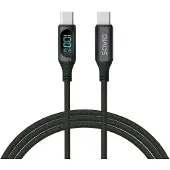 Savio USB-C-kabel - - CL-174 - 1 m - Zwart - LCD-scherm