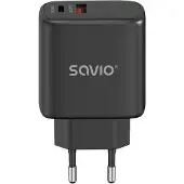 Savio LA-06/B USB Quick Charge Power Delivery 3.0 30W Internal charger Headset, Muis, Tablet, Telefoon, Horloge Zwart Buiten