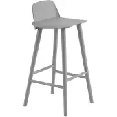 Muuto Nerd barkruk 75 cm grijs
