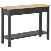 vidaXL Wandtafel 110x35x80 cm hout zwart