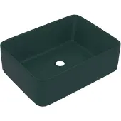 vidaXL Lavabo de luxe Vert foncé mat 41x30x12 cm Céramique147047