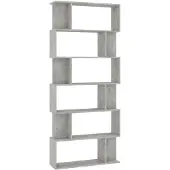 vidaXL Boekenkast / kamerscherm 80x24x192 cm bewerkt hout betongrijs