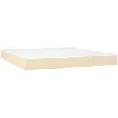 vidaXL Pocketveringmatras medium 160x200x20 cm stof crèmekleurig