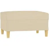 vidaXL Voetenbank 70x55x41 cm stof crèmekleurig