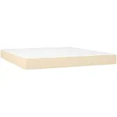 vidaXL Pocketveringmatras, middenhard, crème, 180x200x20 cm, stof