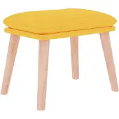 vidaXL Voetenbank 45x29,5x35 cm stof mosterdgeel
