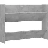 vidaXL Wandschoenenkast 80x18x60 cm bewerkt hout betongrijs