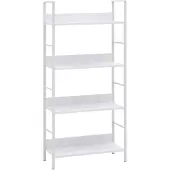 vidaXL Bibliothèque à 4 niveaux blanc 60x27,6x124,5 cm bois ingénierie288224