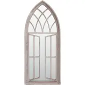 vidaXL Tuinspiegel 70x30 cm ijzer zandkleurig