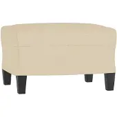 vidaXL Voetenbank 60x50x41 cm stof crèmekleurig