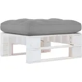 vidaXL Tuinhocker pallet geïmpregneerd grenenhout wit