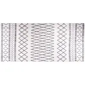vidaXL Vloerkleed wasbaar 80x300 cm wit en zwart